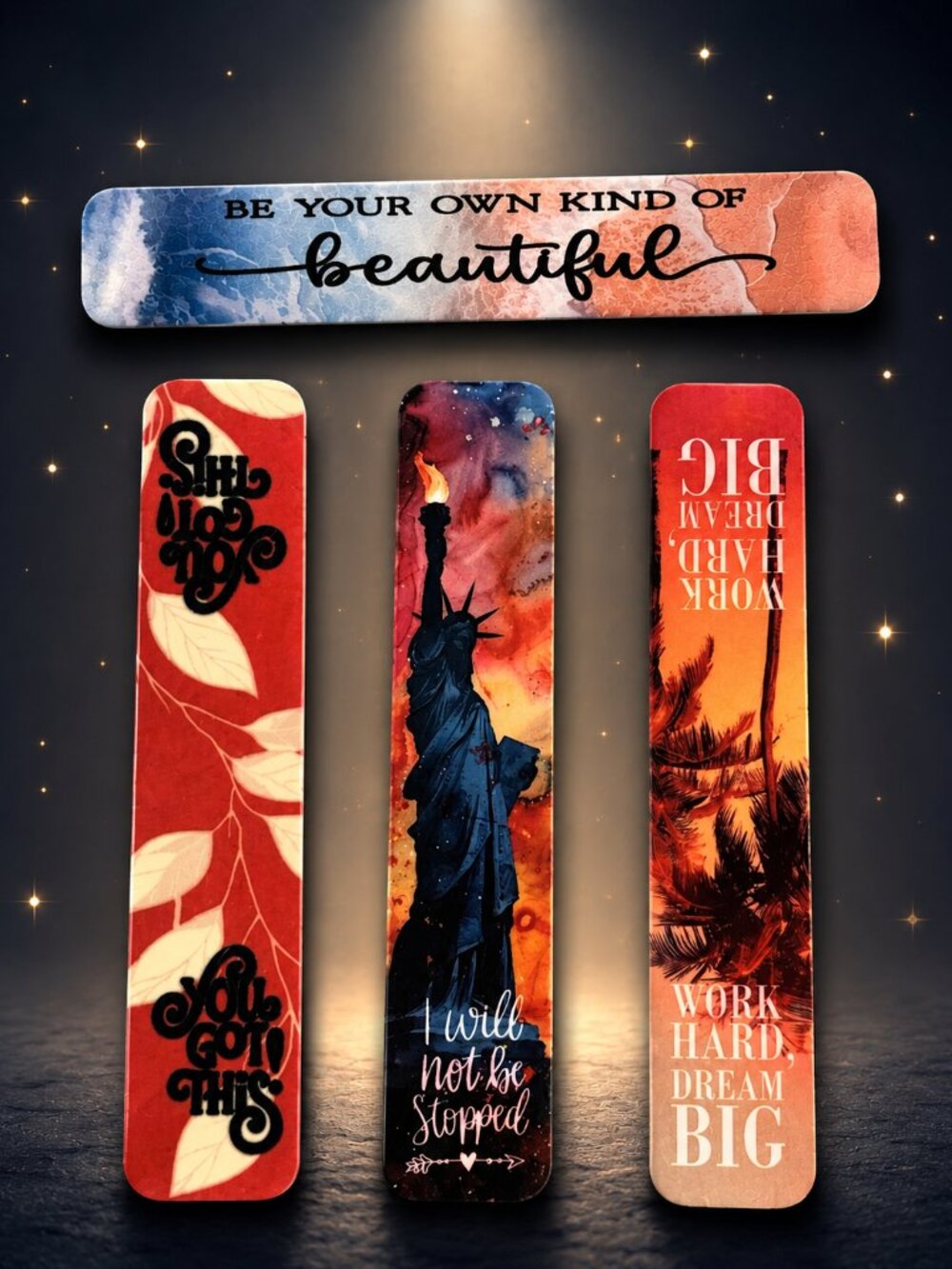 NWT Magnetic Bookmark Set of 4 | Sublimated Page Markers | Book Love